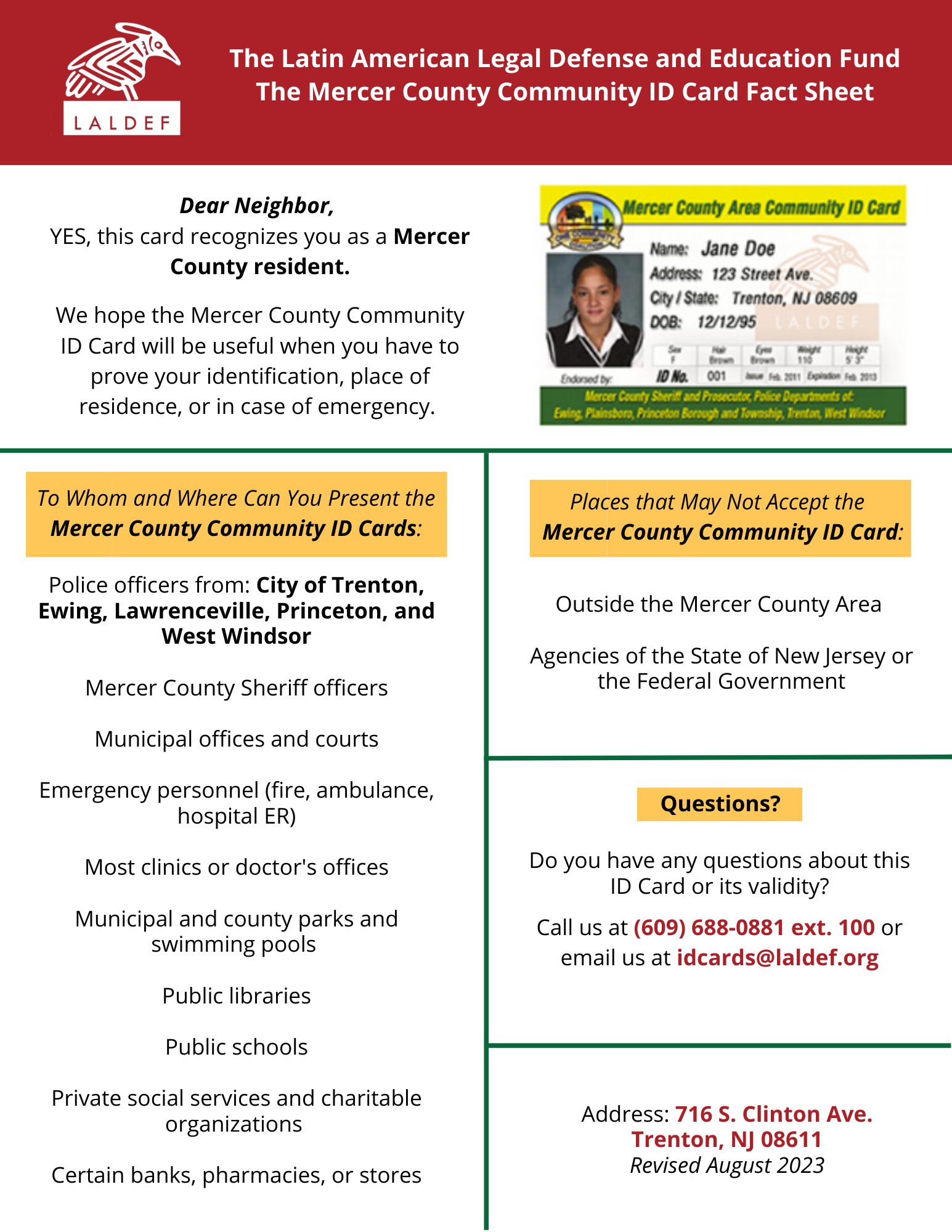 Community ID Cards LALDEF